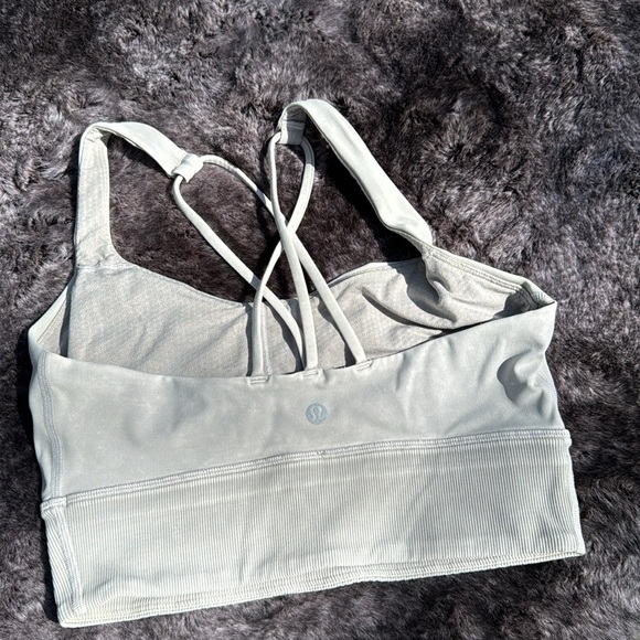 Lululemon energy longline sports bra grey dye everlux 6 - Picture 2 of 4